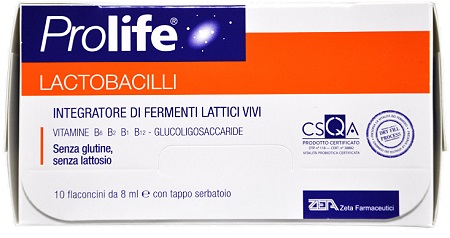 Prolife Lactobacilli Integratori di Fermenti Lattici 10 flaconi da 8 ml